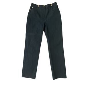 St. John Sport Black Straight Leg Jeans 8